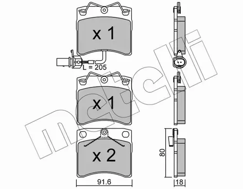 METELLI KLOCKI HAMULCOWE 22-0163-2 