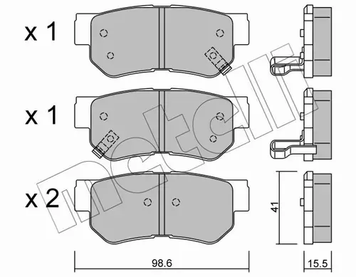 METELLI KLOCKI HAMULCOWE 22-0365-0 