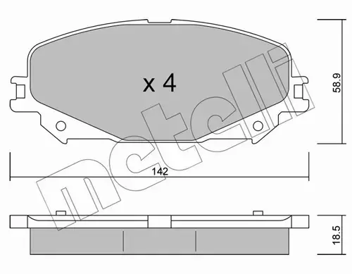 METELLI KLOCKI HAMULCOWE 22-1176-0 