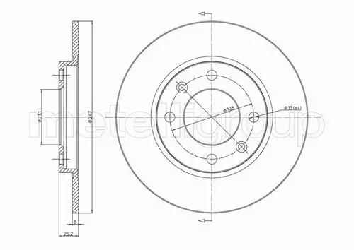 METELLI TARCZA HAMULCOWA 23-0271 