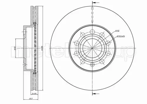 METELLI TARCZA HAMULCOWA 23-0734C 