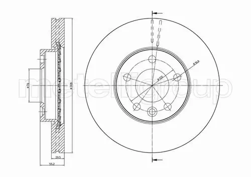 METELLI TARCZA HAMULCOWA 23-0773C 