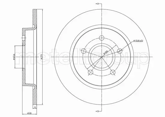 METELLI TARCZA HAMULCOWA 23-1242C 