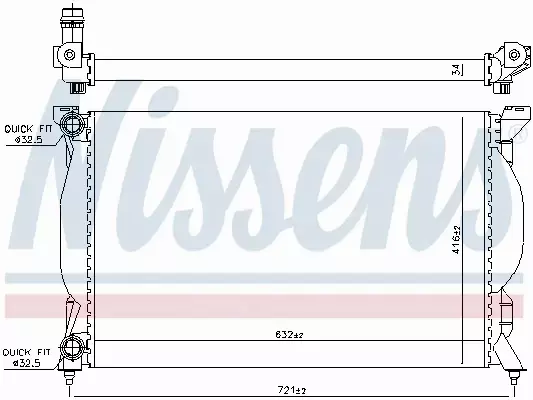 NISSENS CHŁODNICA WODY AUDI A4 B6 B7 SEAT EXEO 