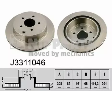 NIPPARTS TARCZA HAMULCOWA J3311046 