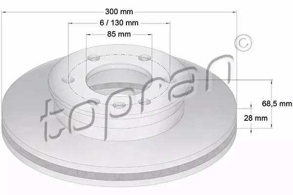 TOPRAN TARCZA HAMULCOWA 111 652 