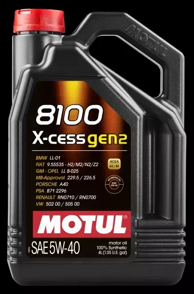 MOTUL 8100 X-CESS GEN2 5W40 API SN ACEA A3/B4 4L