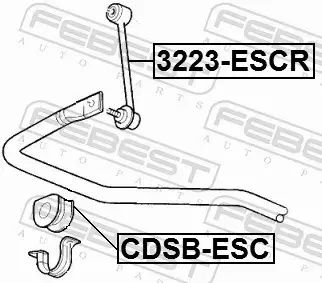 FEBEST TULEJA STABILIZATORA CDSB-ESC 