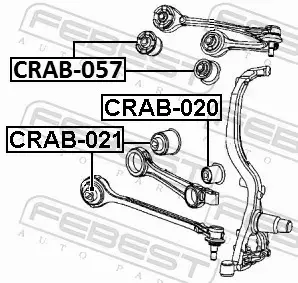 FEBEST TULEJA WAHACZA CRAB-020