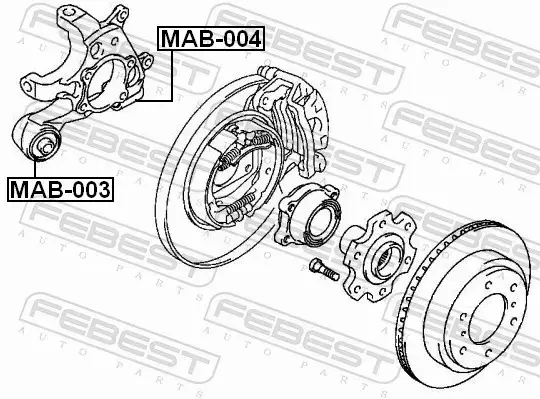 FEBEST TULEJA WAHACZA MAB-004 