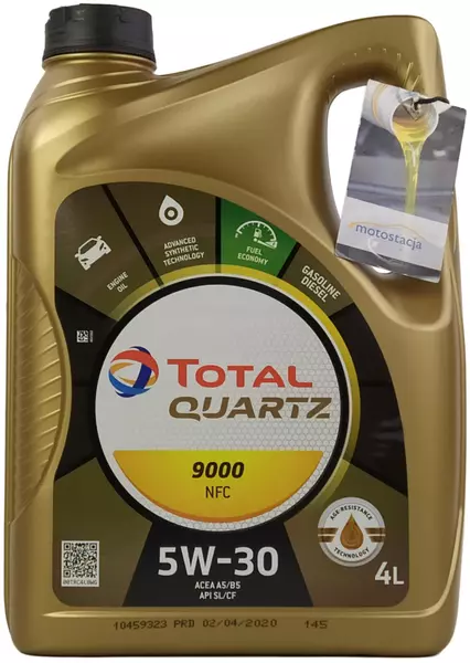 Total Quartz 9000 5W40 5L olej silnikowy Citroen Peugeot
